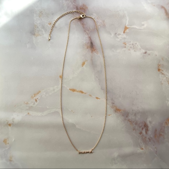 Mother’s Day Gift Dainty Gold Mama Necklace - Picture 4 of 5